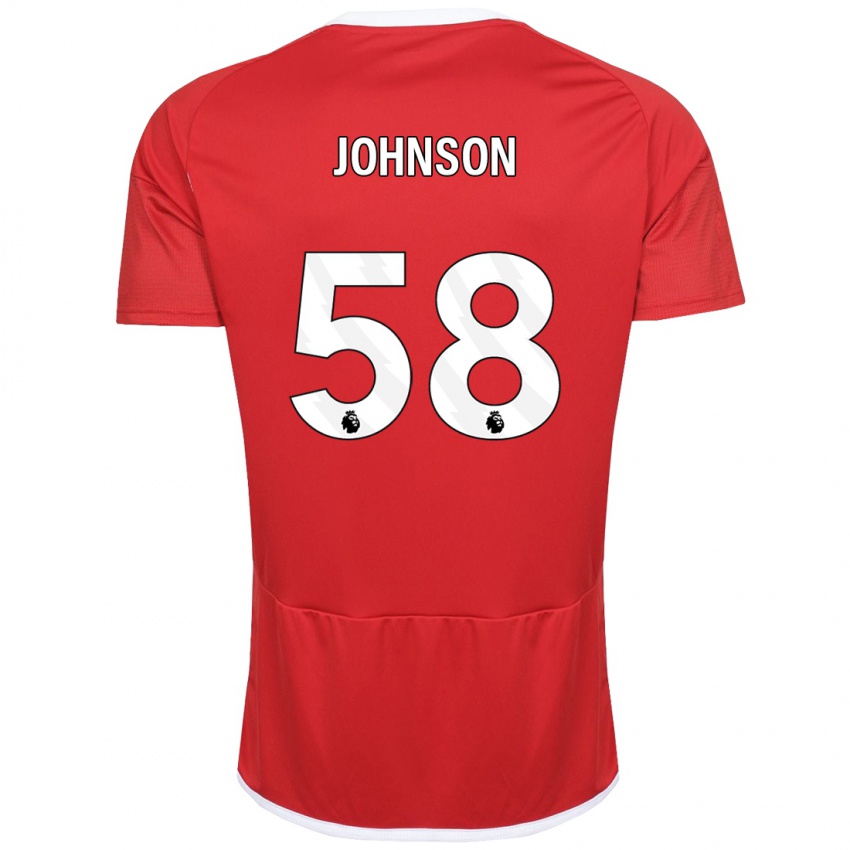Niño Camiseta Pharrell Johnson #58 Rojo 1ª Equipación 2023/24 La Camisa