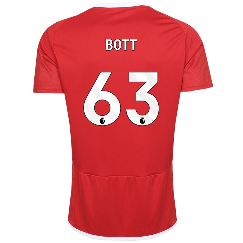Niño Camiseta Aaron Bott #63 Rojo 1ª Equipación 2023/24 La Camisa