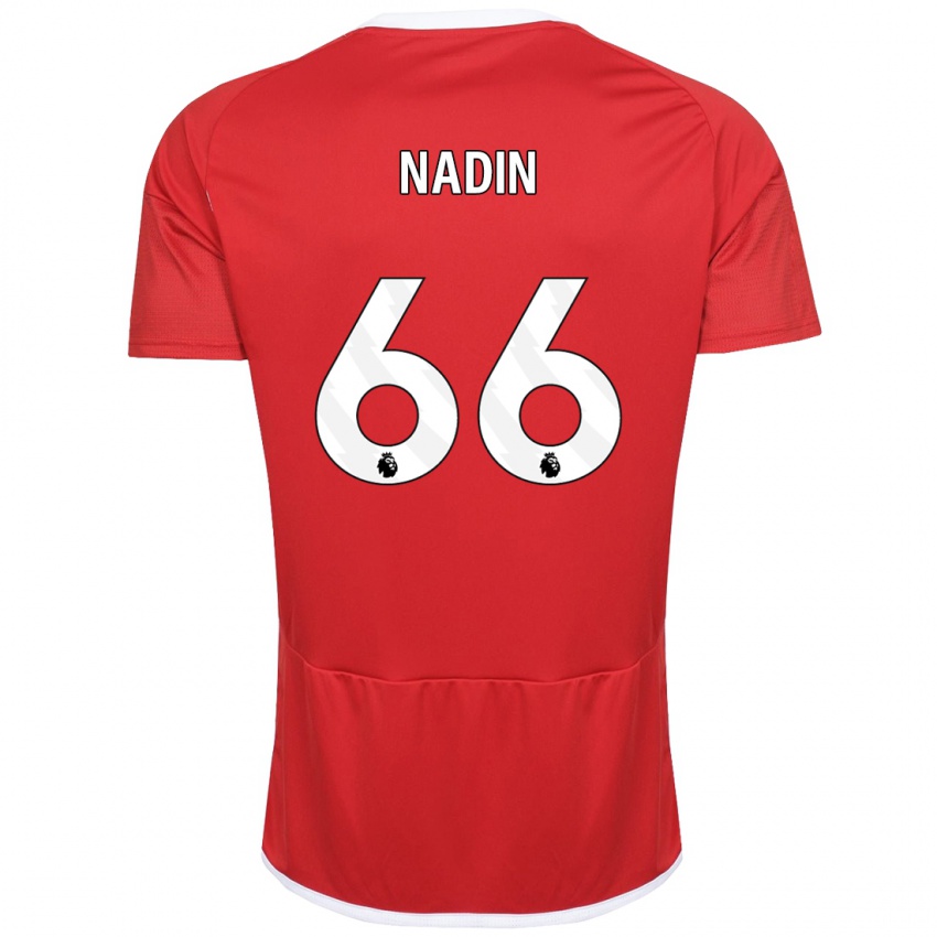 Niño Camiseta Jack Nadin #66 Rojo 1ª Equipación 2023/24 La Camisa