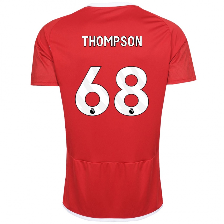 Niño Camiseta Jack Thompson #68 Rojo 1ª Equipación 2023/24 La Camisa