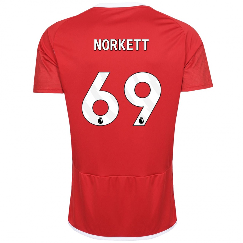 Niño Camiseta Manni Norkett #69 Rojo 1ª Equipación 2023/24 La Camisa