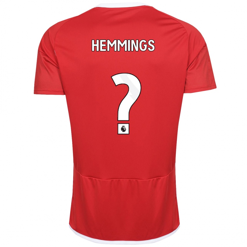 Niño Camiseta George Hemmings #0 Rojo 1ª Equipación 2023/24 La Camisa