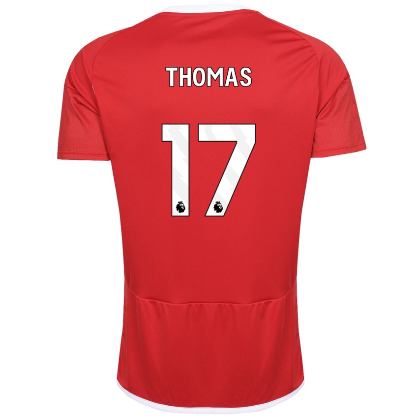 Niño Camiseta Freya Thomas #17 Rojo 1ª Equipación 2023/24 La Camisa