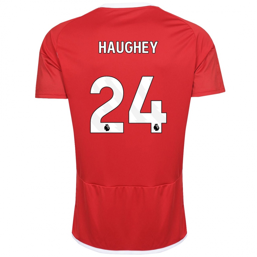 Niño Camiseta Ella Haughey #24 Rojo 1ª Equipación 2023/24 La Camisa