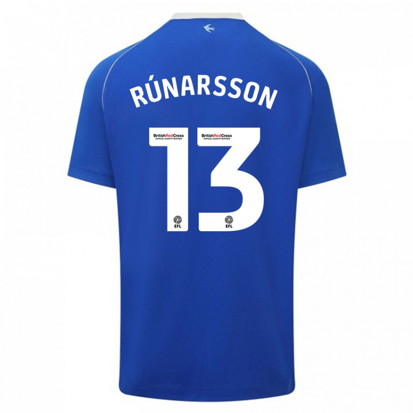 Niño Camiseta Runar Alex Runarsson #13 Azul 1ª Equipación 2023/24 La Camisa