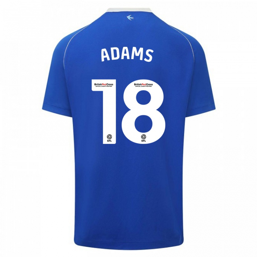 Niño Camiseta Ebou Adams #18 Azul 1ª Equipación 2023/24 La Camisa