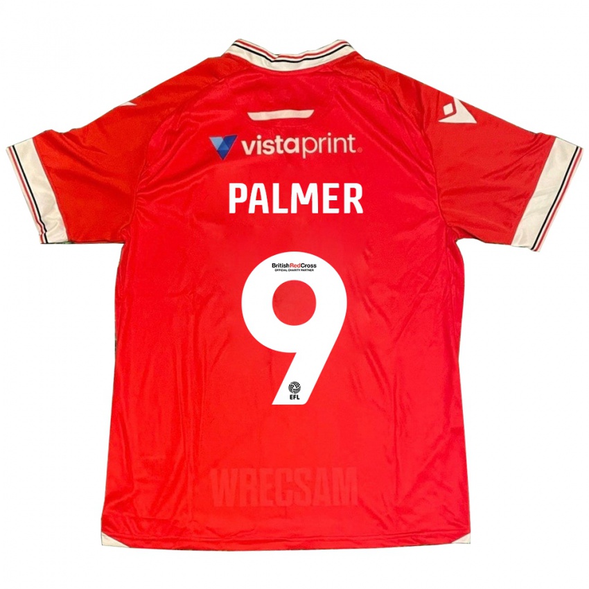 Niño Camiseta Ollie Palmer #9 Rojo 1ª Equipación 2023/24 La Camisa