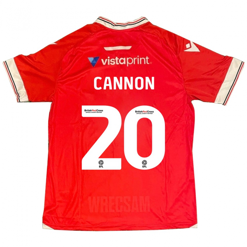 Niño Camiseta Andy Cannon #20 Rojo 1ª Equipación 2023/24 La Camisa
