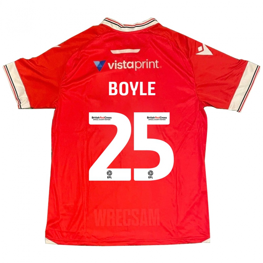 Niño Camiseta Will Boyle #25 Rojo 1ª Equipación 2023/24 La Camisa