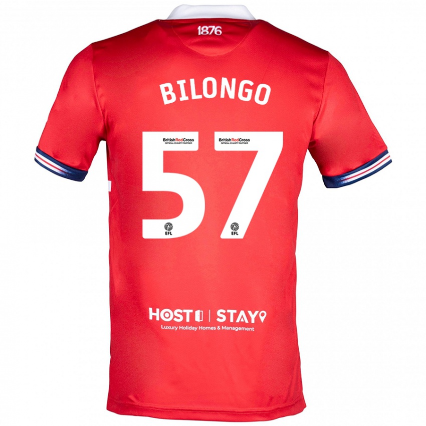 Niño Camiseta Bryant Bilongo #57 Rojo 1ª Equipación 2023/24 La Camisa