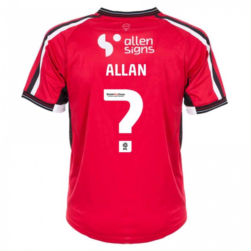 Niño Camiseta Isaac Allan #0 Rojo 1ª Equipación 2023/24 La Camisa