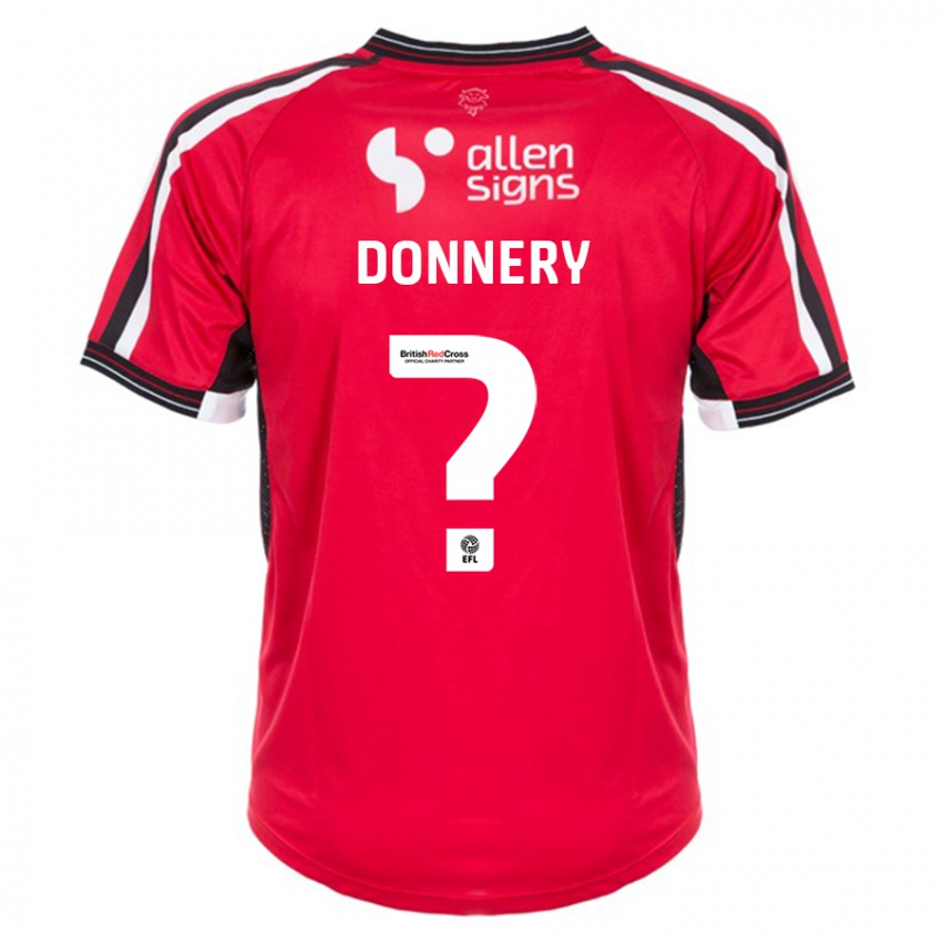 Niño Camiseta Julian Donnery #0 Rojo 1ª Equipación 2023/24 La Camisa