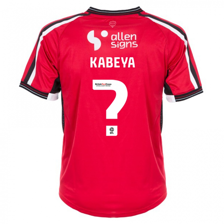 Niño Camiseta Nathan Kabeya #0 Rojo 1ª Equipación 2023/24 La Camisa