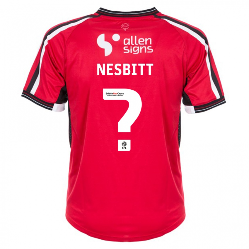 Niño Camiseta Thomas Nesbitt #0 Rojo 1ª Equipación 2023/24 La Camisa