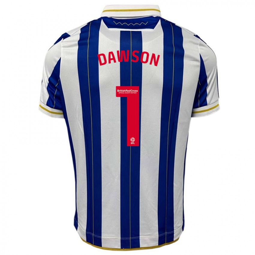 Niño Camiseta Cameron Dawson #1 Azul Blanco 1ª Equipación 2023/24 La Camisa