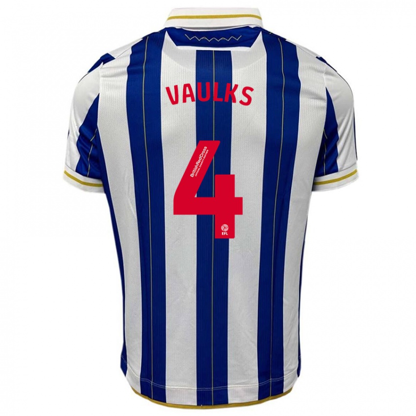 Niño Camiseta Will Vaulks #4 Azul Blanco 1ª Equipación 2023/24 La Camisa
