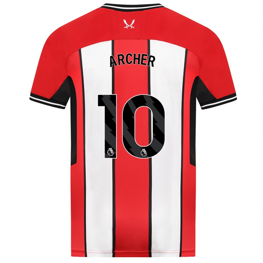 Niño Camiseta Cameron Archer #10 Rojo 1ª Equipación 2023/24 La Camisa