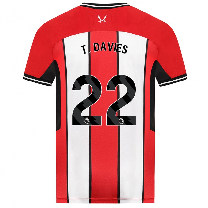 Niño Camiseta Tom Davies #22 Rojo 1ª Equipación 2023/24 La Camisa