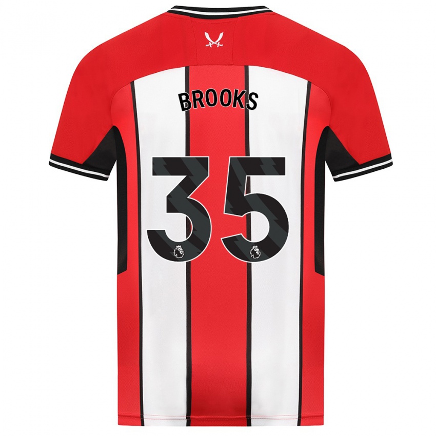 Niño Camiseta Andre Brooks #35 Rojo 1ª Equipación 2023/24 La Camisa