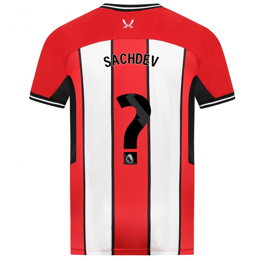 Niño Camiseta Sai Sachdev #0 Rojo 1ª Equipación 2023/24 La Camisa