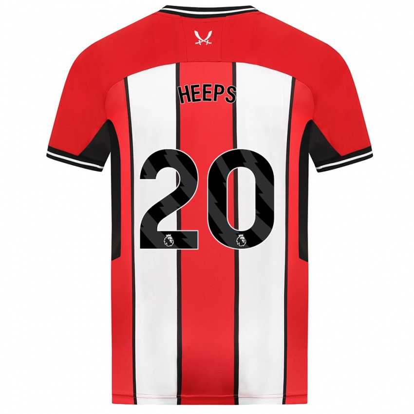 Niño Camiseta Eleanor Heeps #20 Rojo 1ª Equipación 2023/24 La Camisa