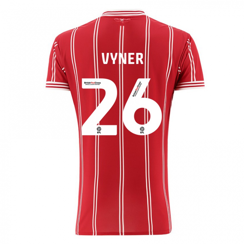 Niño Camiseta Zak Vyner #26 Rojo 1ª Equipación 2023/24 La Camisa