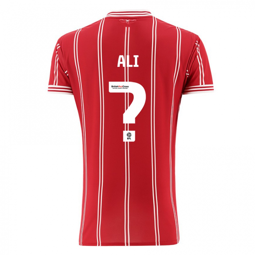 Niño Camiseta Zack Ali #0 Rojo 1ª Equipación 2023/24 La Camisa