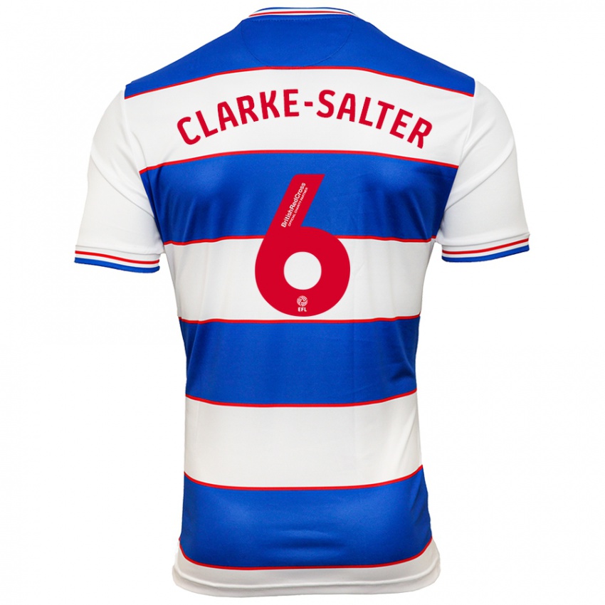 Niño Camiseta Jake Clarke-Salter #6 Blanco Azul 1ª Equipación 2023/24 La Camisa