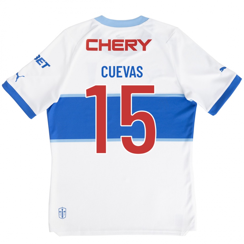 Niño Camiseta Cristian Cuevas #15 Blanco 1ª Equipación 2023/24 La Camisa