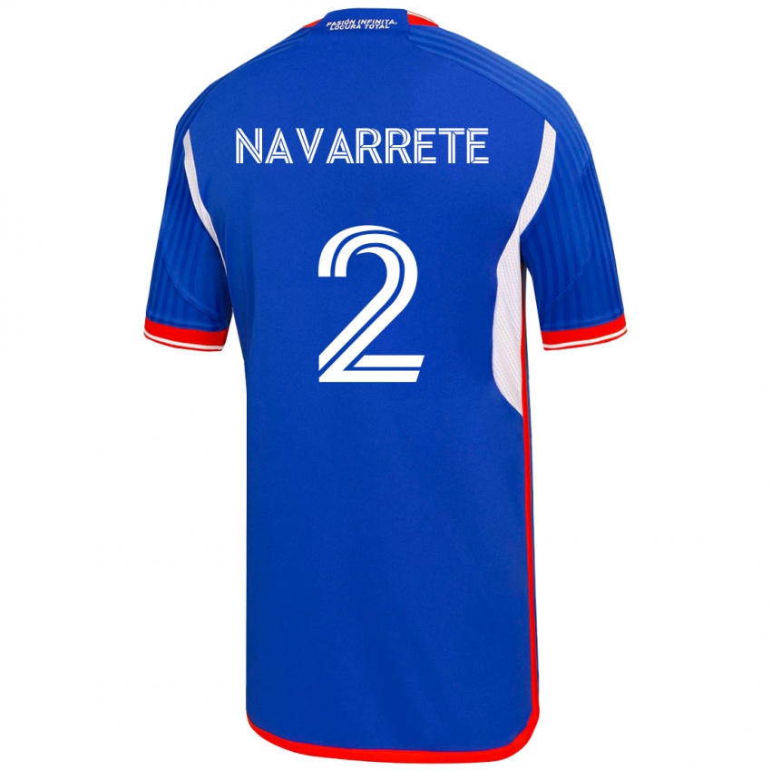 Niño Camiseta Daniel Navarrete #2 Azul 1ª Equipación 2023/24 La Camisa