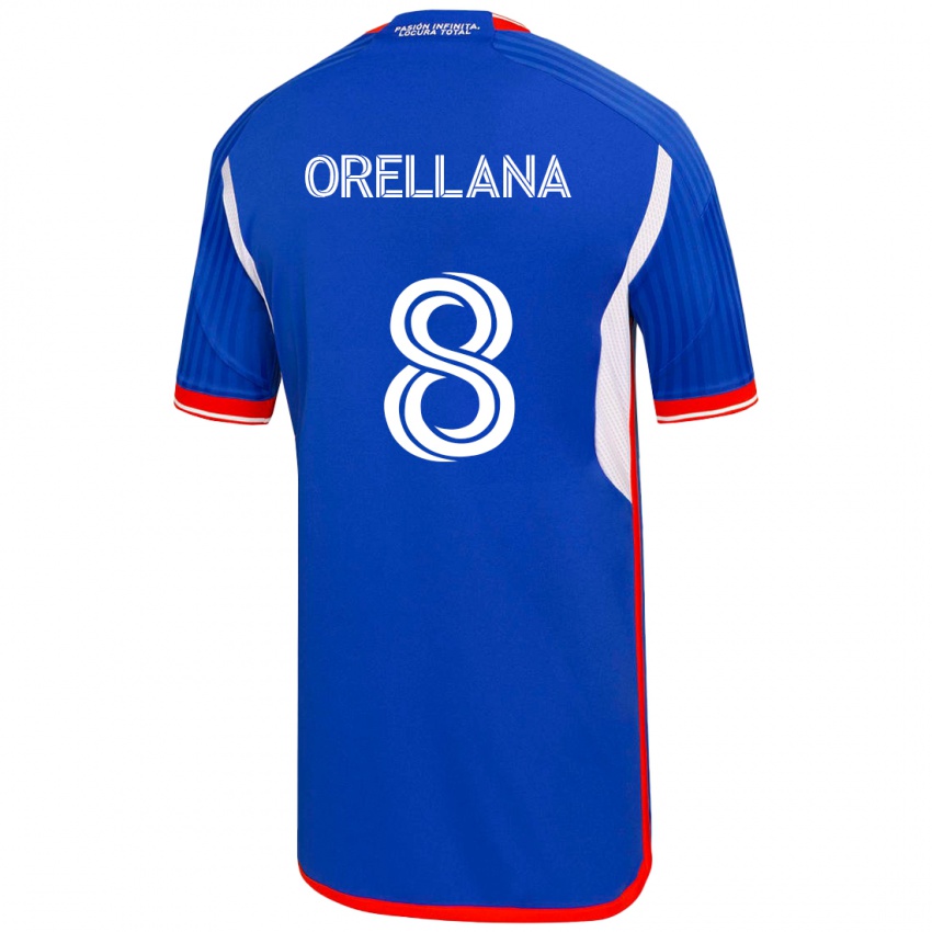 Niño Camiseta Denisse Orellana #8 Azul 1ª Equipación 2023/24 La Camisa