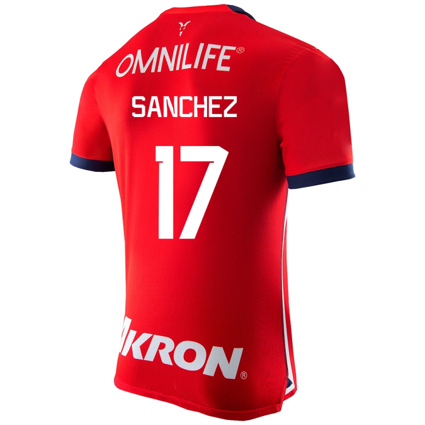 Niño Camiseta Jesús Sánchez #17 Rojo 1ª Equipación 2023/24 La Camisa