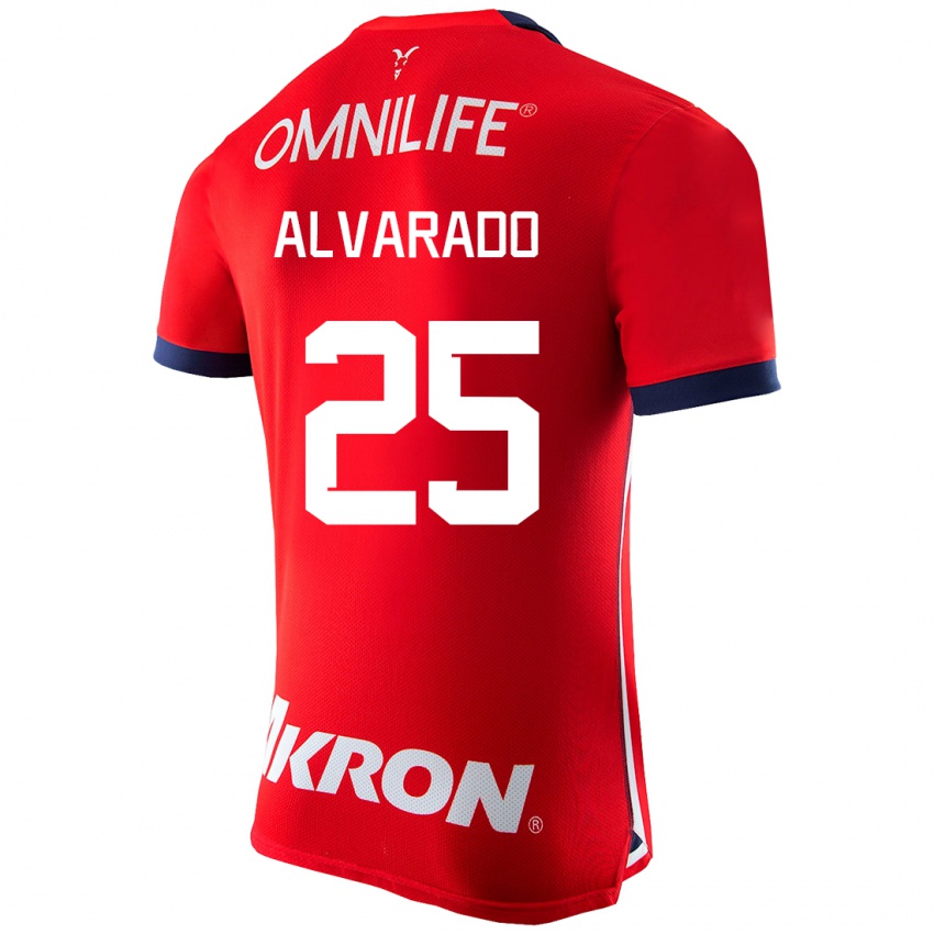 Niño Camiseta Roberto Alvarado #25 Rojo 1ª Equipación 2023/24 La Camisa