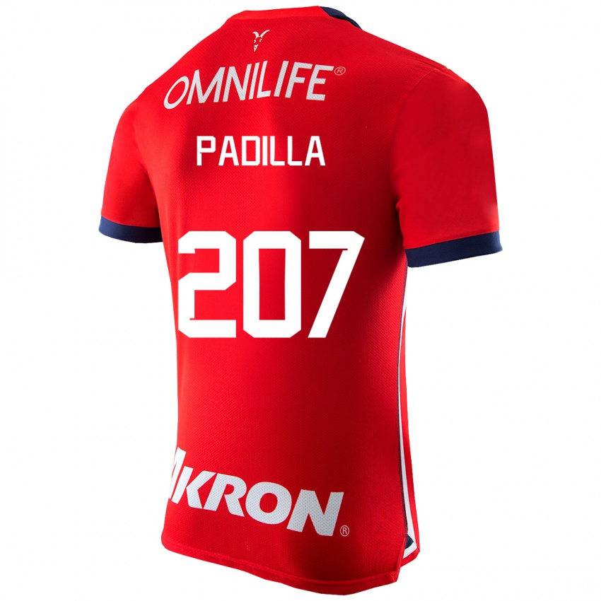Niño Camiseta Yael Padilla #207 Rojo 1ª Equipación 2023/24 La Camisa