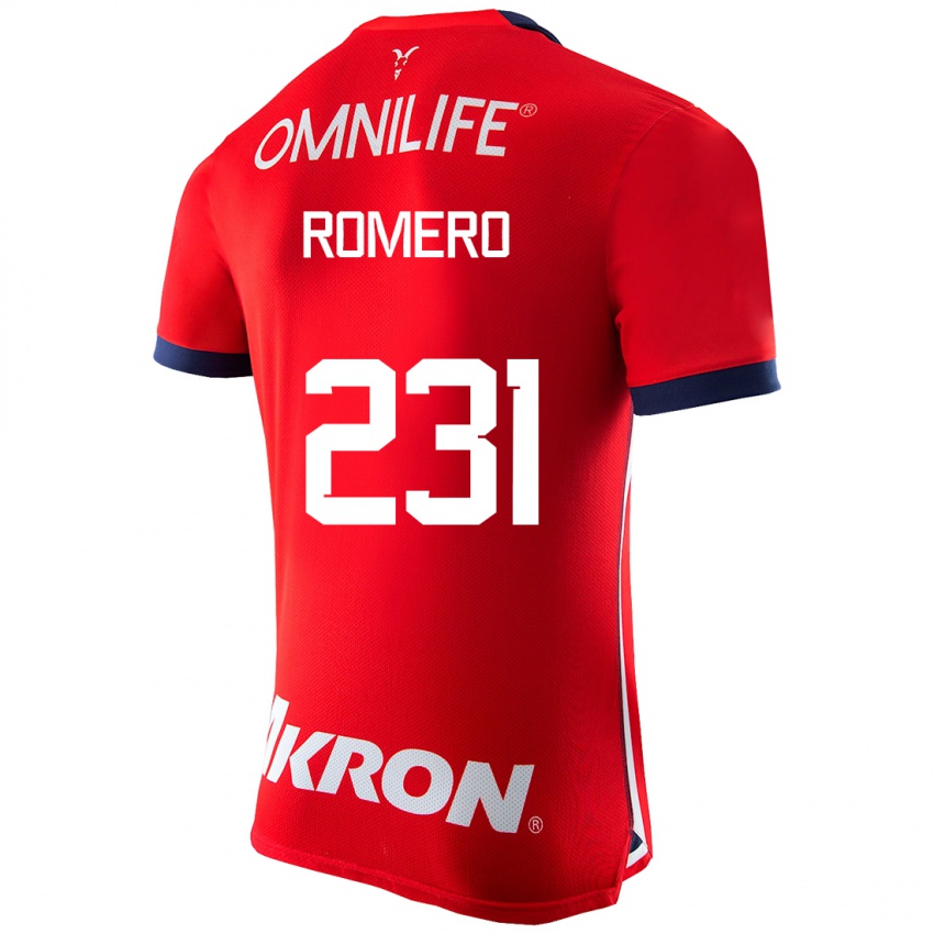 Niño Camiseta Ángel Romero #231 Rojo 1ª Equipación 2023/24 La Camisa