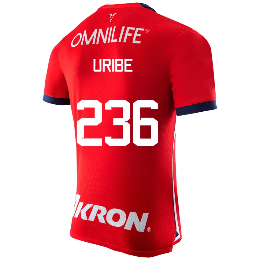 Niño Camiseta Juan Uribe #236 Rojo 1ª Equipación 2023/24 La Camisa