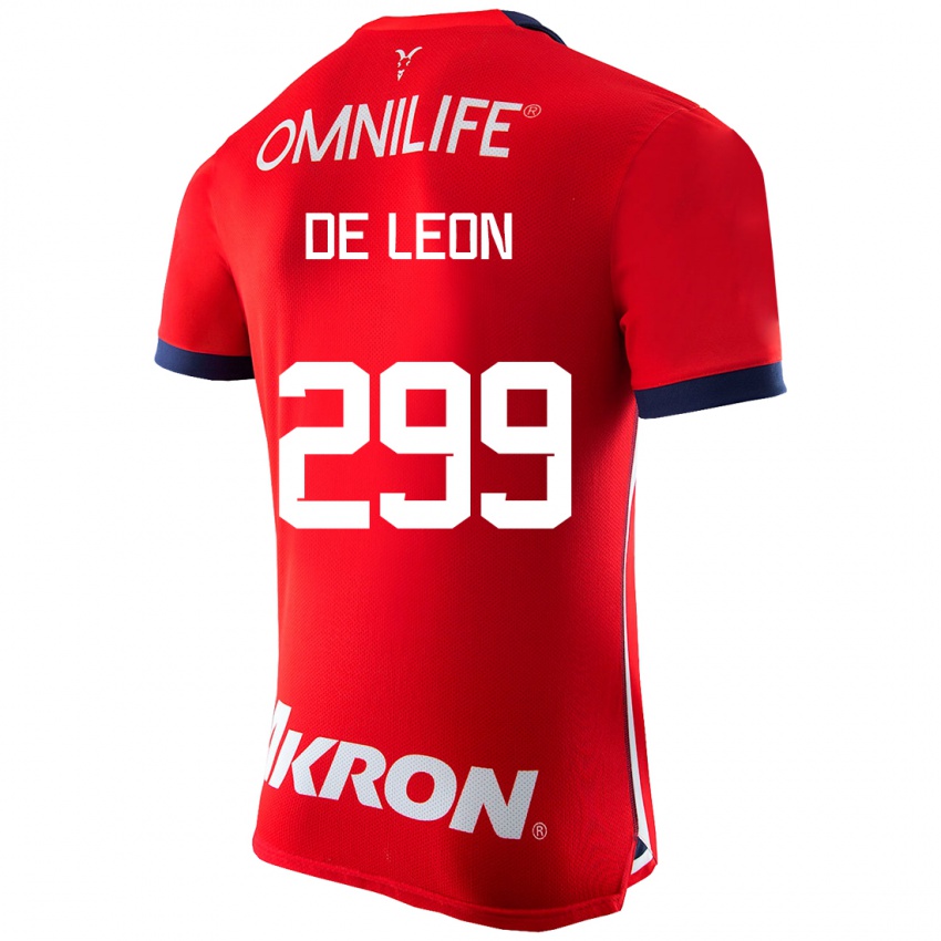 Niño Camiseta Jared De León #299 Rojo 1ª Equipación 2023/24 La Camisa
