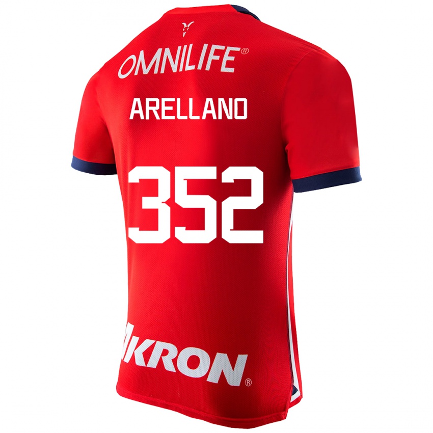 Niño Camiseta Santiago Arellano #352 Rojo 1ª Equipación 2023/24 La Camisa