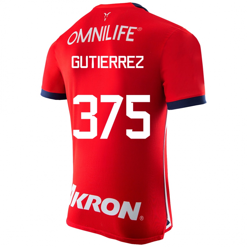 Niño Camiseta Gerson Gutiérrez #375 Rojo 1ª Equipación 2023/24 La Camisa