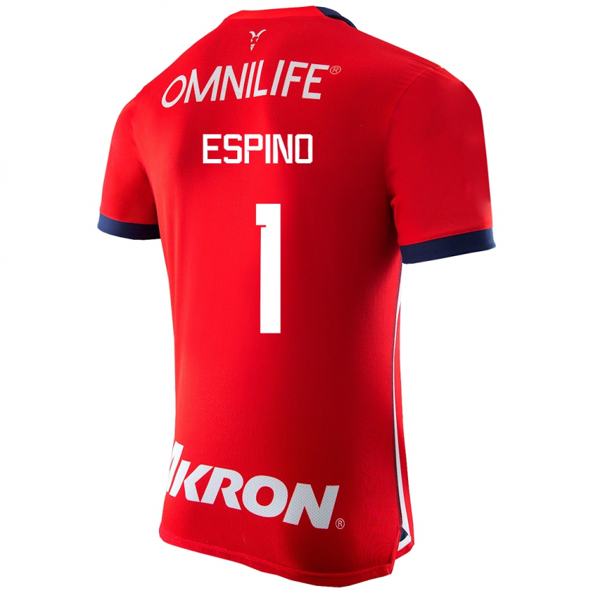 Niño Camiseta Celeste Espino #1 Rojo 1ª Equipación 2023/24 La Camisa