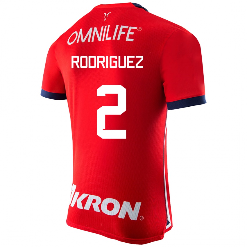 Niño Camiseta Jaqueline Rodríguez #2 Rojo 1ª Equipación 2023/24 La Camisa