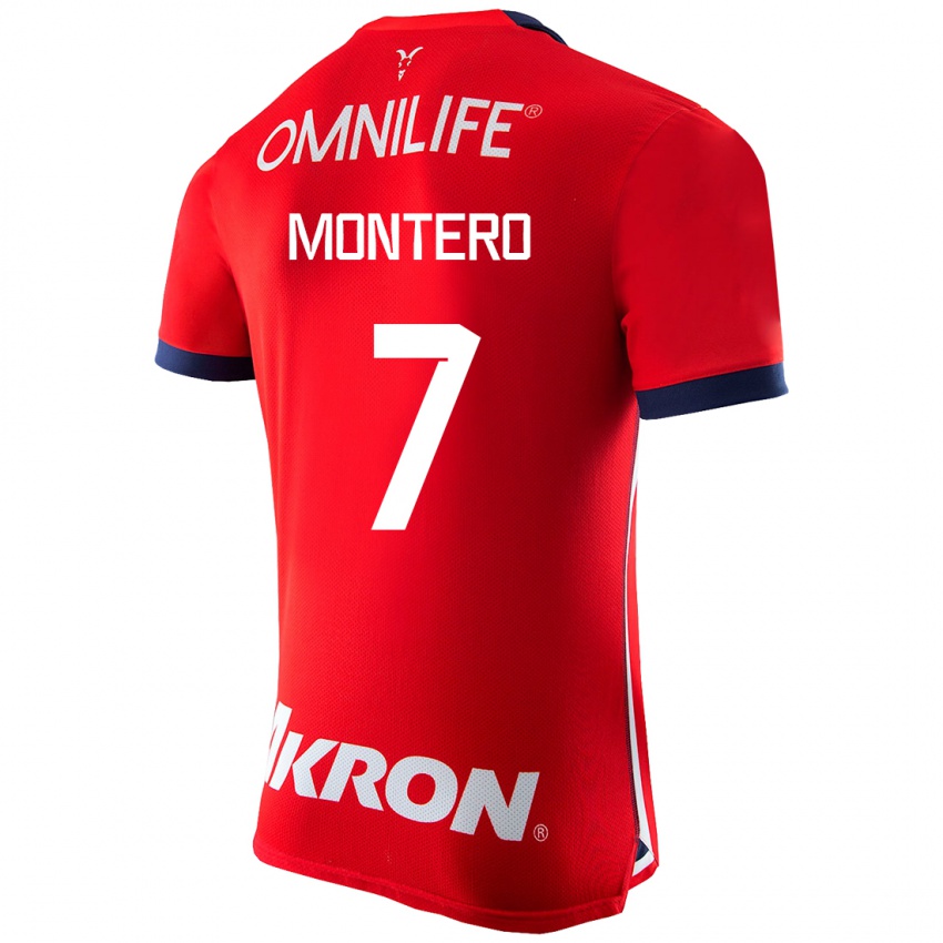 Niño Camiseta Casandra Montero #7 Rojo 1ª Equipación 2023/24 La Camisa