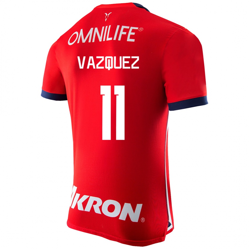Niño Camiseta Anette Vázquez #11 Rojo 1ª Equipación 2023/24 La Camisa