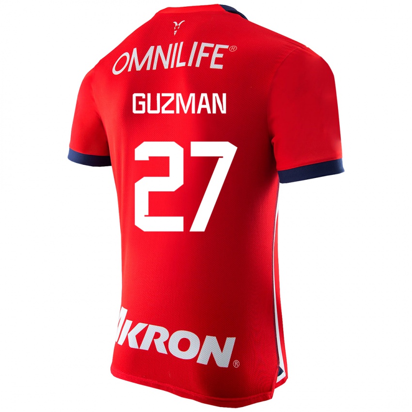 Niño Camiseta Kinberly Guzmán #27 Rojo 1ª Equipación 2023/24 La Camisa
