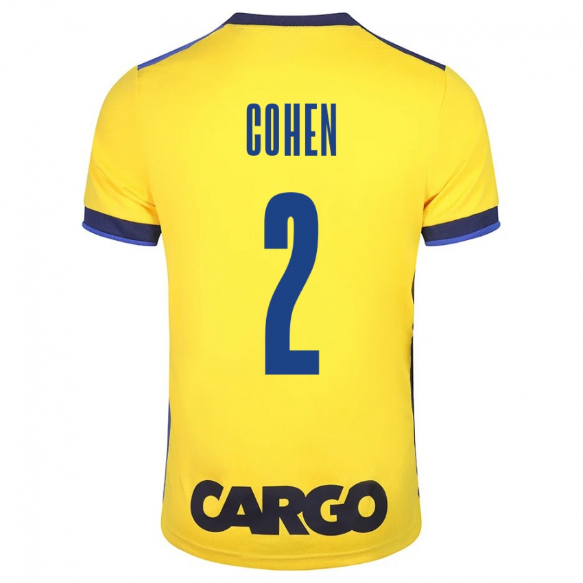 Niño Camiseta Avishay Cohen #2 Amarillo 1ª Equipación 2023/24 La Camisa