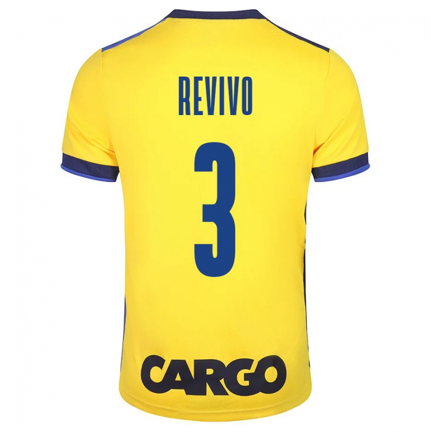 Niño Camiseta Roy Revivo #3 Amarillo 1ª Equipación 2023/24 La Camisa