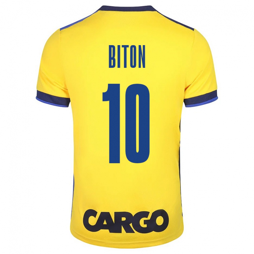 Niño Camiseta Dan Biton #10 Amarillo 1ª Equipación 2023/24 La Camisa