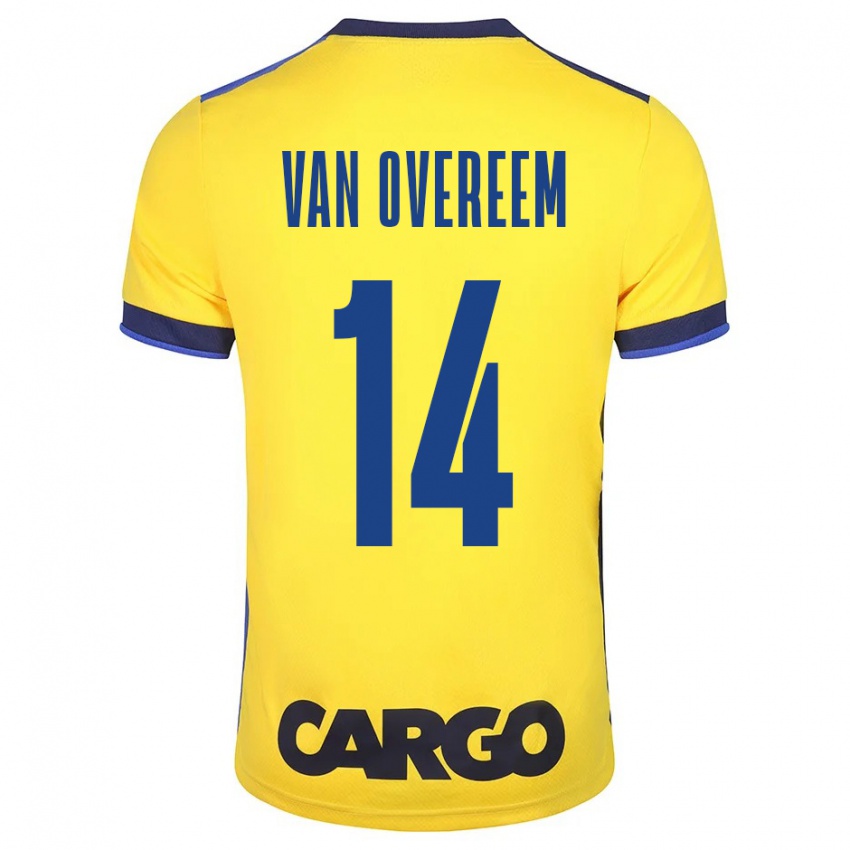 Niño Camiseta Joris Van Overeem #14 Amarillo 1ª Equipación 2023/24 La Camisa