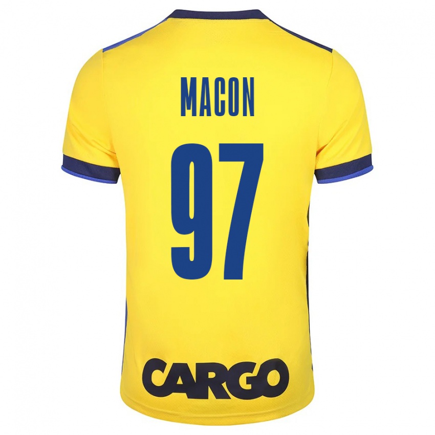 Niño Camiseta Yvann Maçon #97 Amarillo 1ª Equipación 2023/24 La Camisa