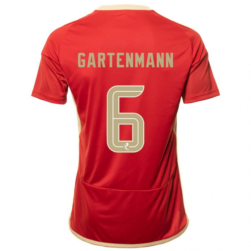 Niño Camiseta Stefan Gartenmann #6 Rojo 1ª Equipación 2023/24 La Camisa